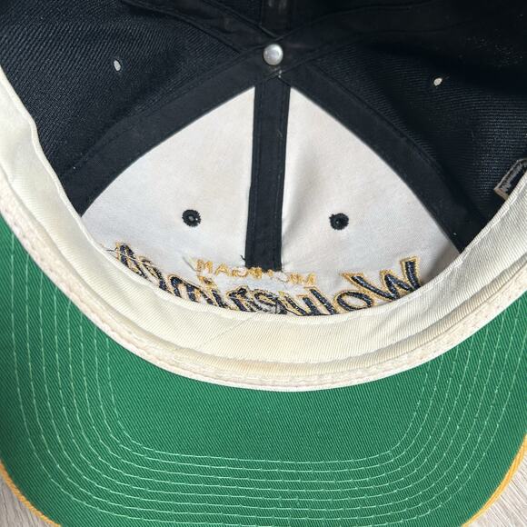 Vintage Sports Specialties Michigan Wolverines‎ Script Snapback Hat Black Wool - Picture 6 of 11